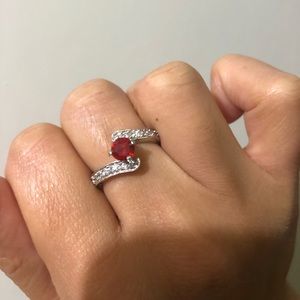 Ruby and diamond ring
